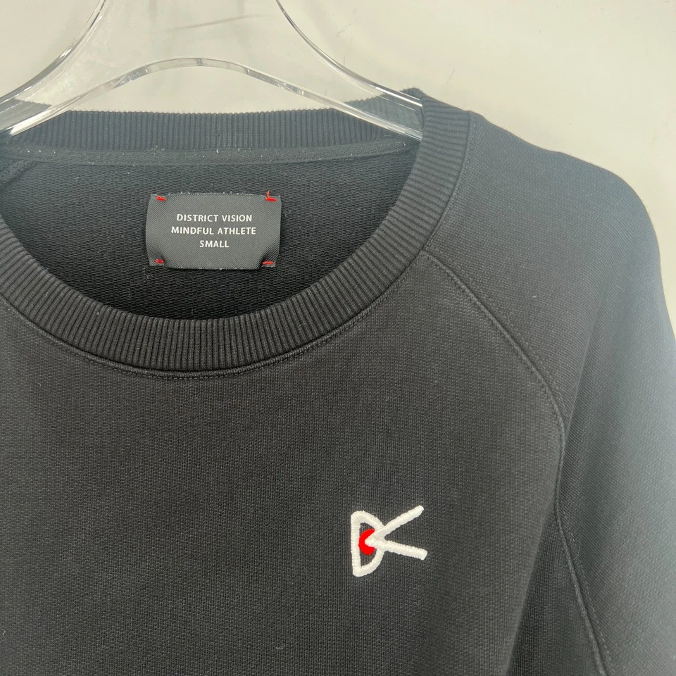 Sudadera District Vision Para Hombres S Negra Clásica Pullover Suéter Atleta Consciente Foto 3 de 4