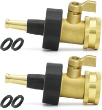Jet Nozzle Hight Pressure Hose Nozzle with Shut-off Valve - Heavy Duty Brass ...
