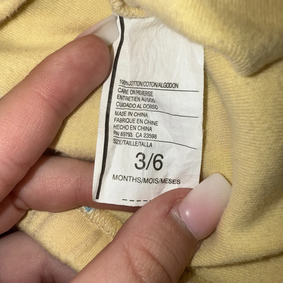 Conjunto de conjunto vintage de vitaminas para bebé bebé bebé 3-6 meses cangrejo amarillo Foto 2 de 4