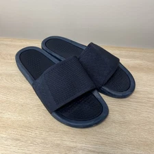Johnnie-O Summer Dock Slides Men 11 Navy Blue EVA Sandals Flip Flop Pool Beach
