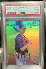 2002 Topps Gold Label Joe Mauer True Rookie RC graded Psa 9 Mint!