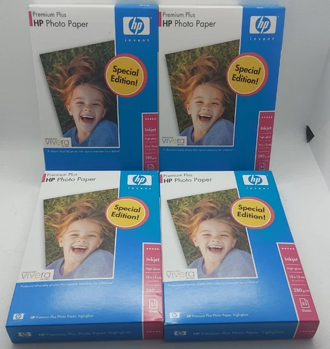 4x Bundle PREMIUM PLUS HP Photo Paper - Inkjet High-Gloss 10 x 15cm - 340 Sheets