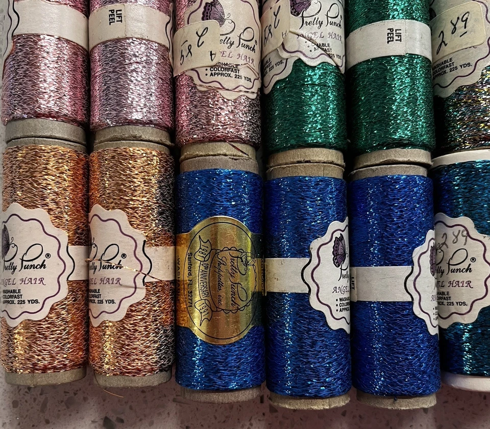 Lot of 22 New Old Stock Metallic Pretty Punch Thread Rolls Variety - Image 4 of 4
