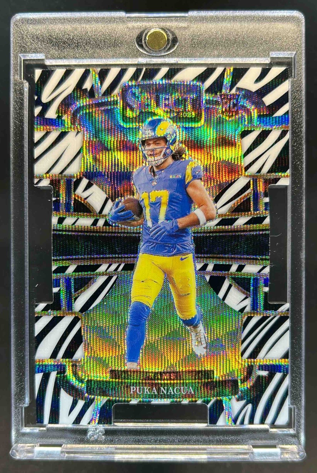 2023 Select Puka Nacua Zebra Prizm Die Cut SSP RC Concourse #56 Rams