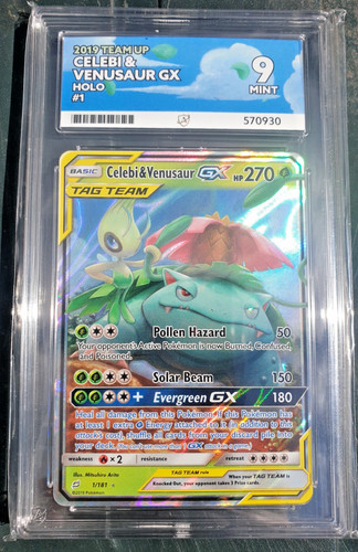 Celebi & Venusaur-GX graded ACE 9 for sale on eBay