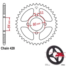 JT Sprockets Steel Rear Sprocket 420 Pitch 48 Tooth Yamaha DT100 (1977-1983)