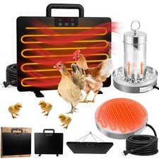 2 in 1 Winter Chicken Coop Heating Kit with Smart Thermostat, 200 W Adjustabl...