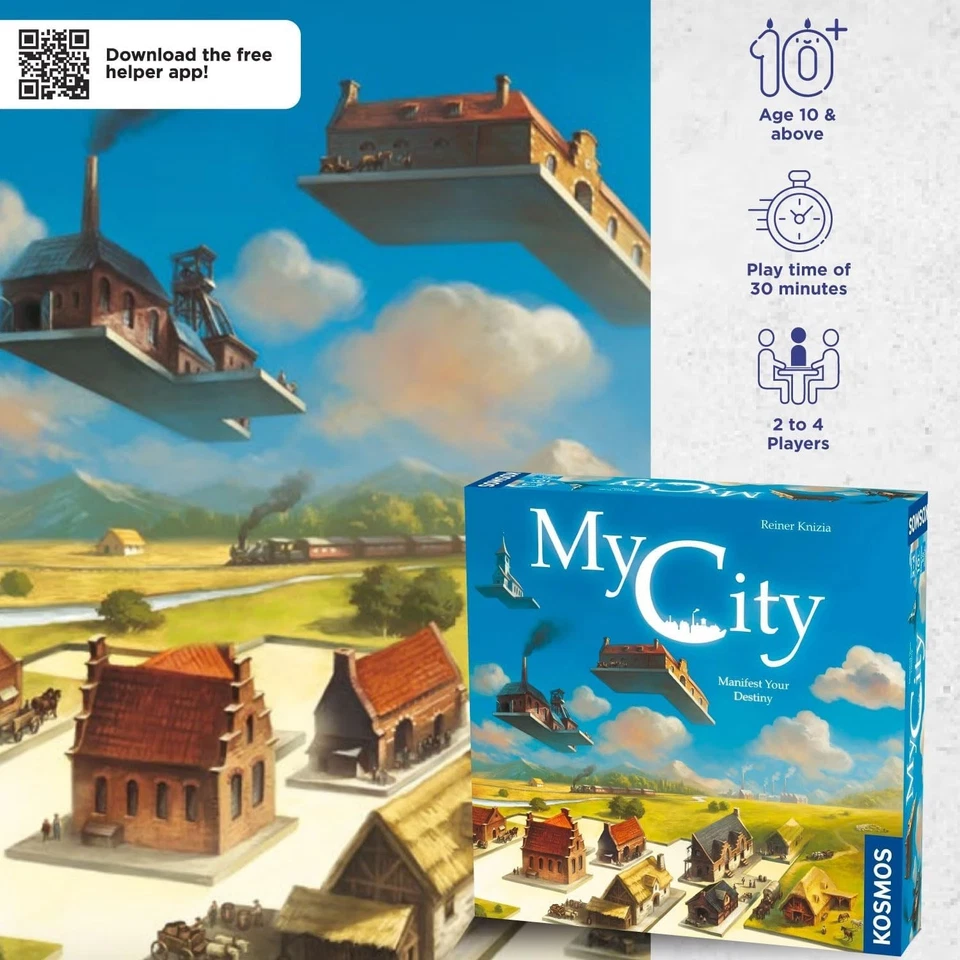 My City Family Board Game Blue 2-4 Players Ages 10+ Legacy Reiner Knizia - Image 4 of 4