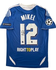JON OBI MIKEL SIGNED CHELSEA 2011/12 HOME SHIRT WITH PROOF