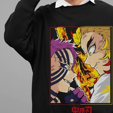 Demon Slayer Sweatshirt Rengoku Akaza Sweater Kimetsu No Yaiba Unisex Pullover