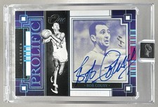 Bob Cousy 2023 Panini One & One Platinum Prolific Signatures Auto 1/1
