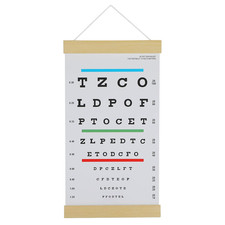 Eye Chart for Eye Exams 10 Feet, Snellen Eye Chart with Wooden Frame for Wall