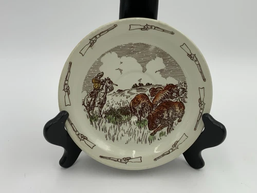 Vintage 1950s Cowboy Horses Plate Hand Painted Winchester 73 by Vernon Kilns USA