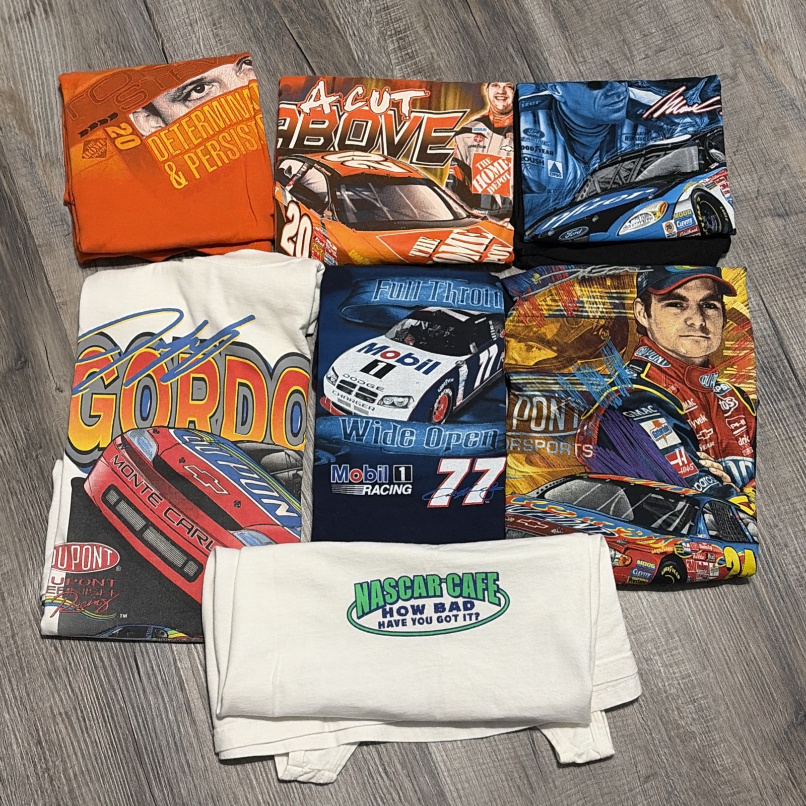 NASCAR Lot Of 7 Shirts - Jeff Gordon Tony Stewart Chase Racing Mixed Sizes Shirt