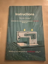 1967 Singer Style-Mate Model 347 Instructions Zig-zag Sewing Machine T3