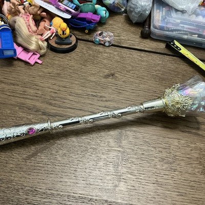 Disney Parks Beauty & Beast Princess Bella Rose Light Up Gold 14'' Noise Wand