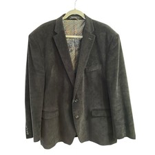 Lauren Ralph Lauren Black Corduroy Sport Coat Blazer Paisley Lined 50R