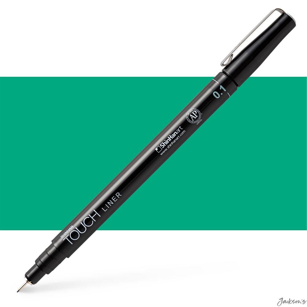 ShinHan Touch Liner Fineliner Pen Pigmented Ink 0.1mm Green Drawing