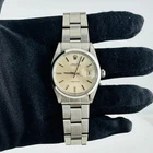 #22 Rolex 34mm OysterDate Precision Silver Dial Vintage Steel Men's Watch 6694