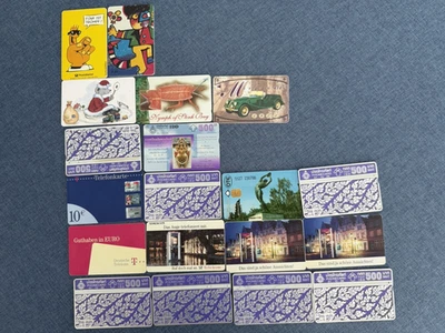 19 gebrauchte Telefonkarten Deutschland/Singapore/Thailand/Griechenland - Bild 1 von 4