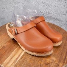 Mia Alma Clog Free People Cognac Brown Made In Sweden Size 40/ US 9.5