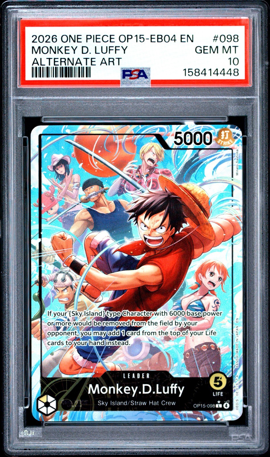 Monkey.D.Luffy 2026 Adventure on Kami's Island #OP15-098 Leader