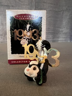 Hallmark Keepsake Ornament 1993 Fabulous Decade #4 Skunk 1993 QX4475 MIB