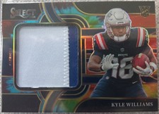 2025 Select Kyle Williams RC #JRSW-KWS Jumbo Rookie Swatch Tie-Dye /25 Patriots