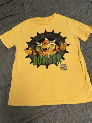 #ad Gap Kids Bowser Super Mario Bros T Shirt Yellow Size:12 XL Shirt Sleeve Tee $6.00