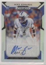 2019 Panini Prizm Draft Picks Silver Mike Edwards #299 Auto 3wl