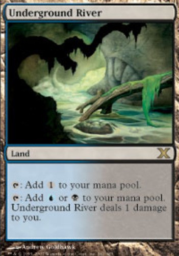 1x Heavily Played, English Underground River - 10th Edition