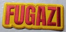 Fugazi  post-hardcore band Embroidered Patch approx 1.75x4"