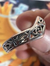Sterling Silver Filigree Band Ring S925 Size 7.5 Unisex