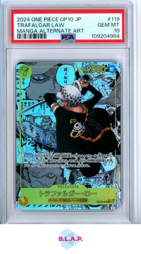 TRAFALGAR LAW ONE PIECE OP10-119 2024 OP10 MANGA RARE JAPANESE PSA 10