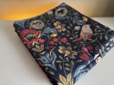 Dunelm Dark Blue Ruskin Eyelet Fully Lined Arts & Crafts Inspired Curtains