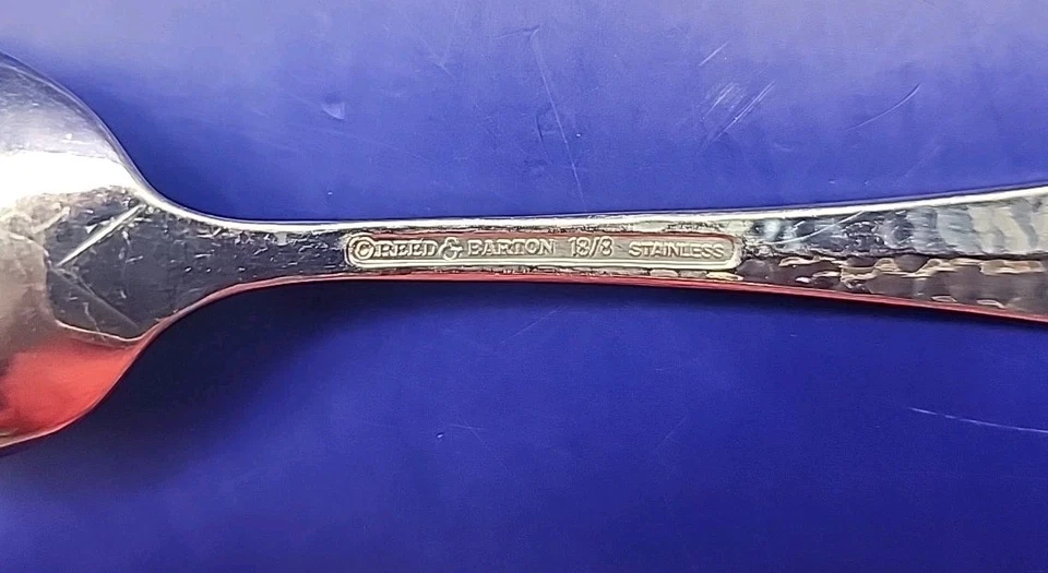 Reed & Barton Hammered Antique Glossy 4 Serving Pieces Stainless Flatware - Image 3 of 4