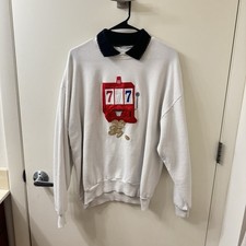 777 Slots Sweatshirt Men s Large, White w/ Bl...
