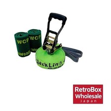 WCP Slackline Glitterline 15m Green w/ Tree Wear Set