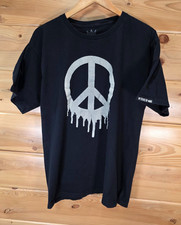 New York State of Mind T Shirt Men XL Dripping Peace Sign Skyline Drip Hip Hop