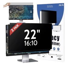 22" Inch 16:10 Computer Privacy Screen Filter Removable Widescreen 2 pack Peslv