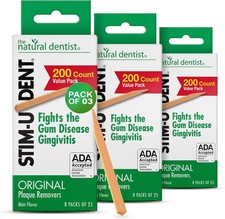 The Natural Dentist Stim-U-Dent Mint Dental Picks, Wooden Toothpicks for Food