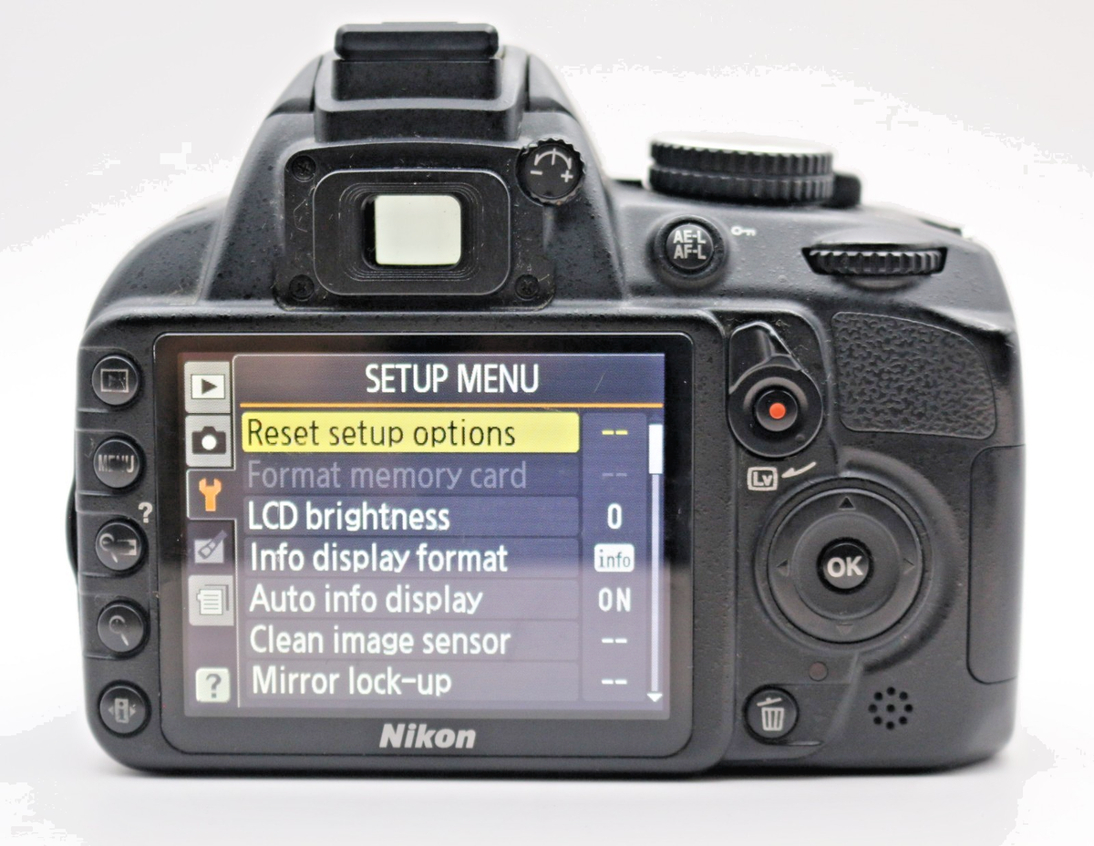 Nikon D3100 14.2MP DSLR Camera w/ 18-55mm VR Lens – 3K Shutter
