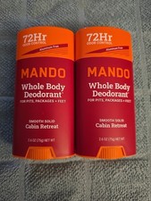 2 Mando Whole Body Deodorant Cabin Retreat limited Smooth Solid 2.6oz O6