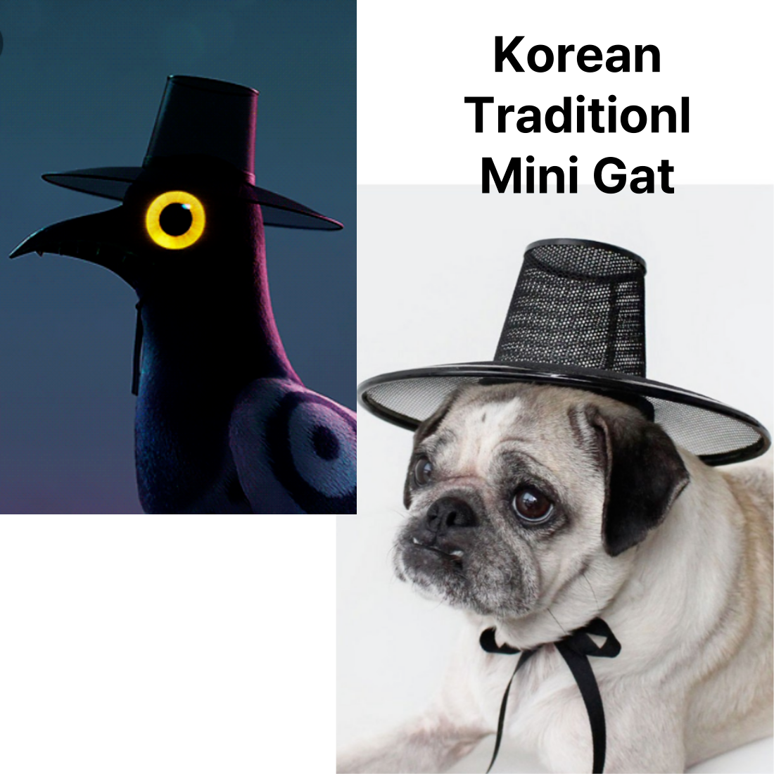K-pop Demon Hunters Korean Traditional Mini Hat(GAT) for Pets,Dolls US  tariff