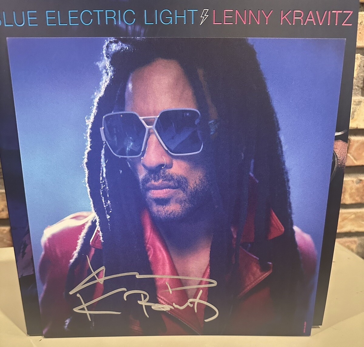LENNY KRAVITZ AUTOGRAPHED Blue Electric Light 2 LP Signed LENNY KRAVITZ AUTOGRAPHED Blue Electric Light 2 LP Signed