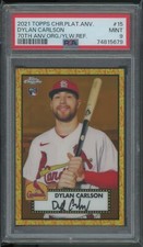 2021  Topps Chrome Platinum Anniversary #15 Dylan Carlson RC  9/25 POP 1