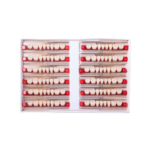 Dental Acryl Zahnersatz Harz Zähne oben unten Full Set Farbton A1/A2/A3 3/8/16 Se - Bild 21 von 39
