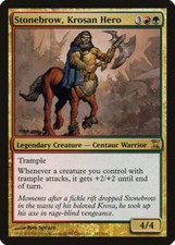 Stonebrow Krosan Hero 1x FOIL TSP MTG Time Spiral Rare MINT red green Stonebrow Krosan Hero 1x FOIL TSP MTG Time Spiral Rare MINT red green