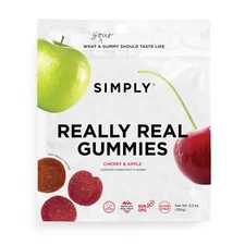 Simply Gum Bites Fruit Sour Apple Cherry 5.3 oz (Pack of 6)