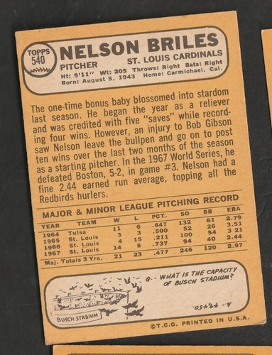 1968 Topps Baseball Cards Scegli una carta a scelta 295-660 EX X-MT 1/25 Set Break - Foto 408 di 490